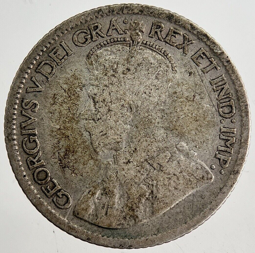 1921 Canada 10 Cents Silver Coin | Fine Collectable Grade | a8758