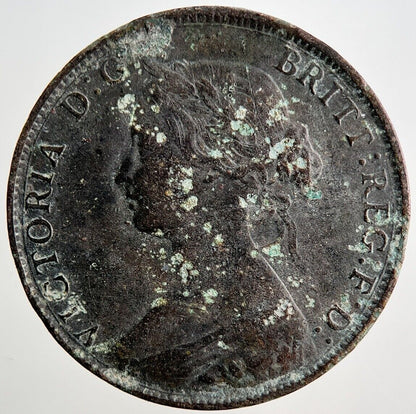 1861 Victoria Half - Penny Coin | Fine Collectable Grade | a3399