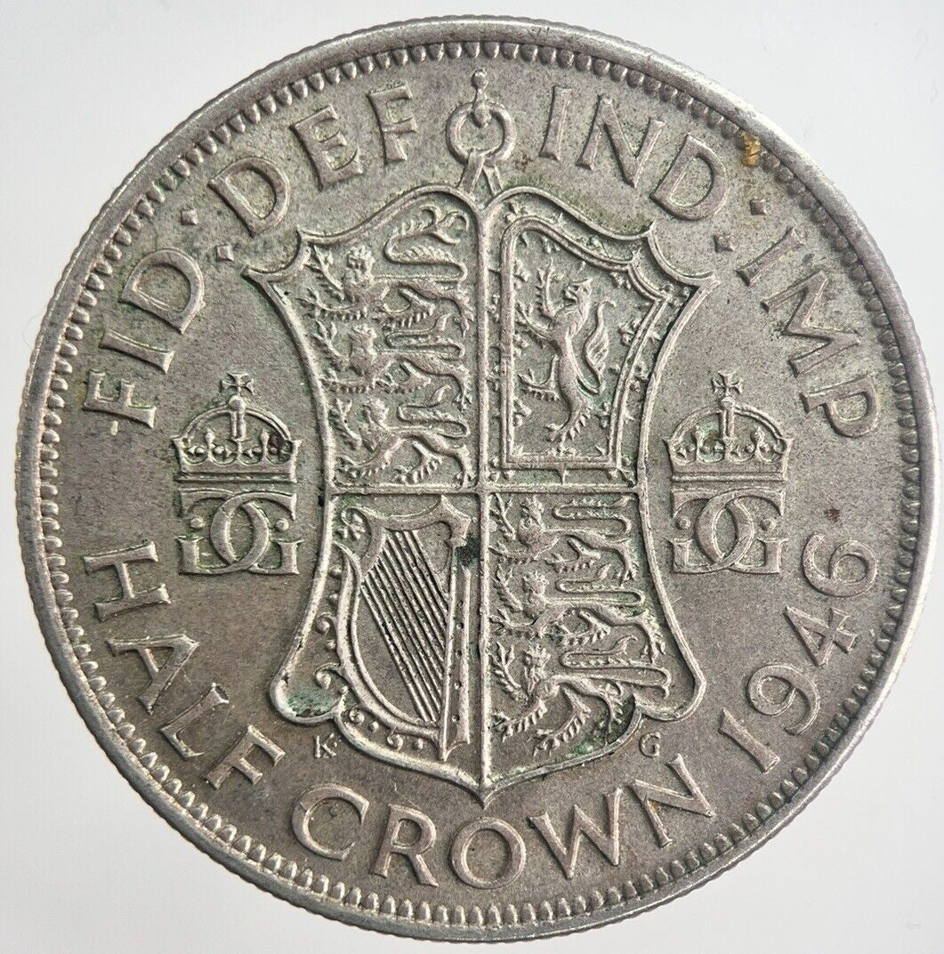 1946 George VI Half - Crown Silver Coin | Fine Collectable Grade | a6344