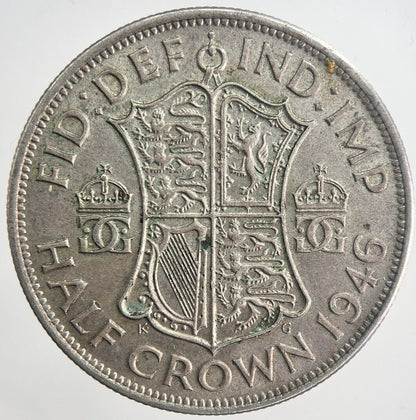 1946 George VI Half - Crown Silver Coin | Fine Collectable Grade | a6344