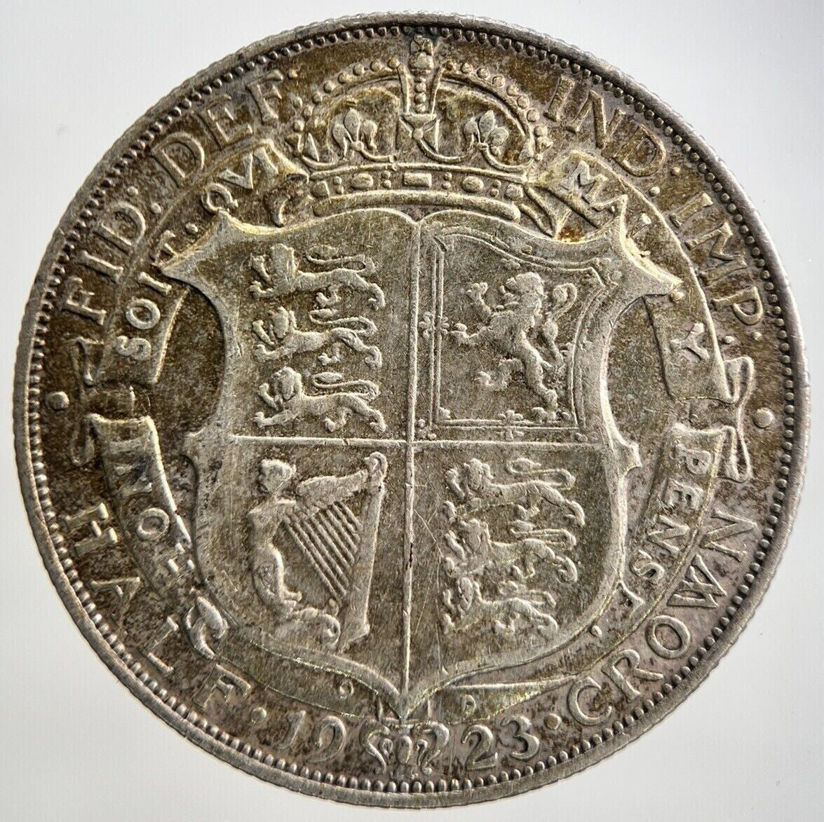 1923 George V Half - Crown Silver Coin | Fine Collectable Grade | a2198