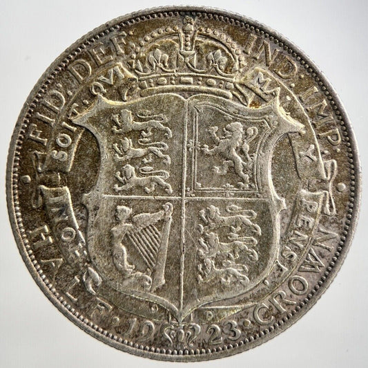 1923 George V Half - Crown Silver Coin | Fine Collectable Grade | a2198