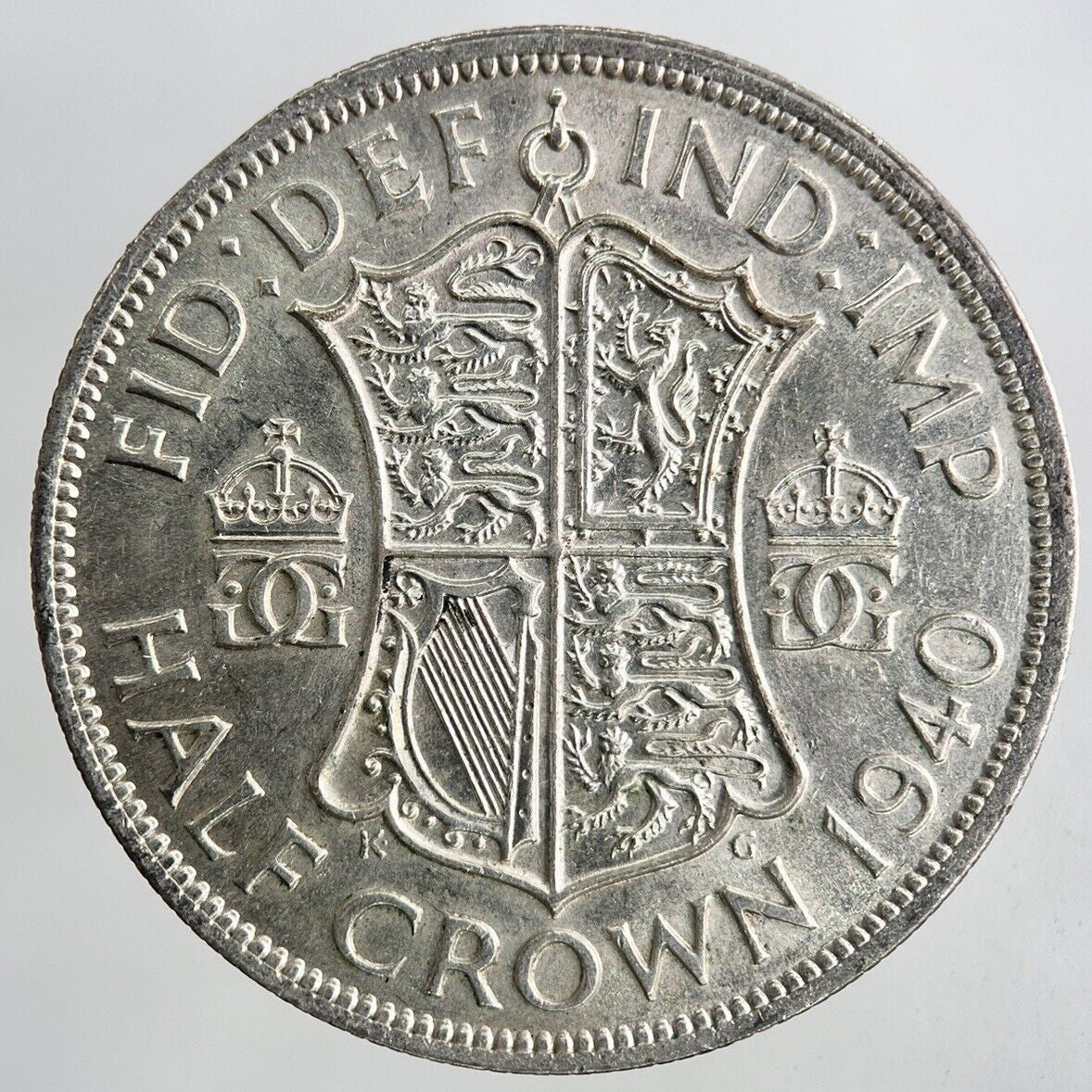 1940 George VI Half - Crown Silver Coin | Very High Grade