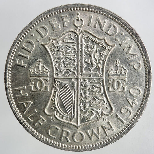 1940 George VI Half - Crown Silver Coin | Very High Grade