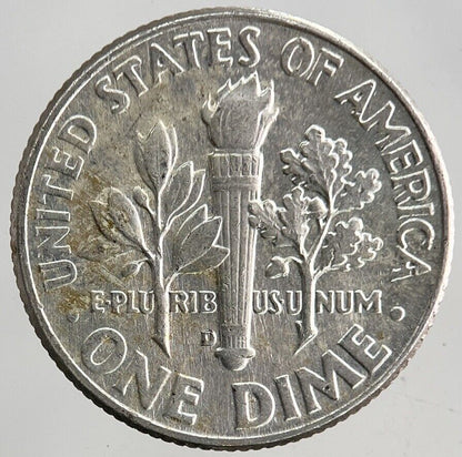1964 - D US USA Roosevelt One Dime Silver Coin | Very High Grade