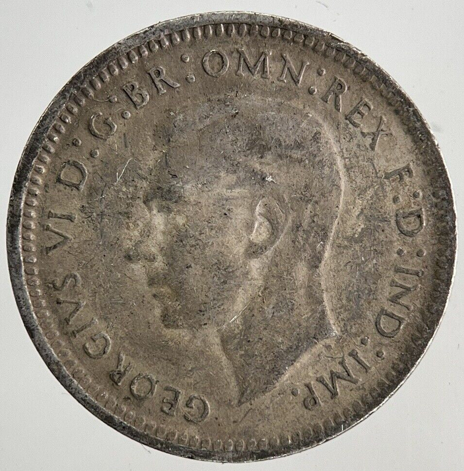 1944 - S Australia Threepence Silver Coin | Fine Collectable Grade