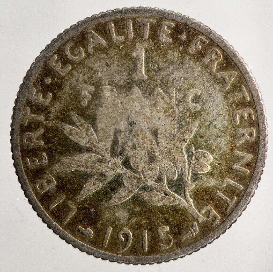 1915 France 1 Franc Silver Coin | Collectable Grade