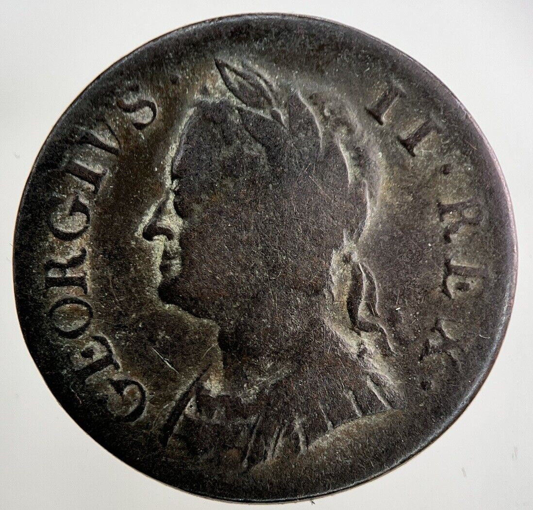 1750 George II 2nd Farthing Coin | Fine Collectable Grade