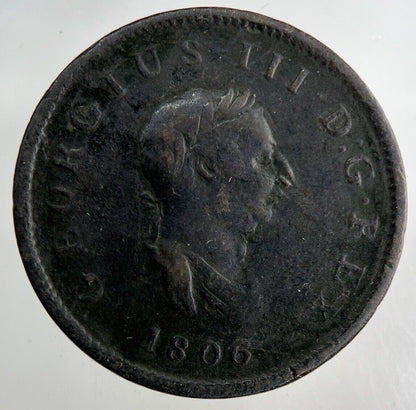 1806 George III 3rd Half - Penny Coin | Fine Collectable Grade