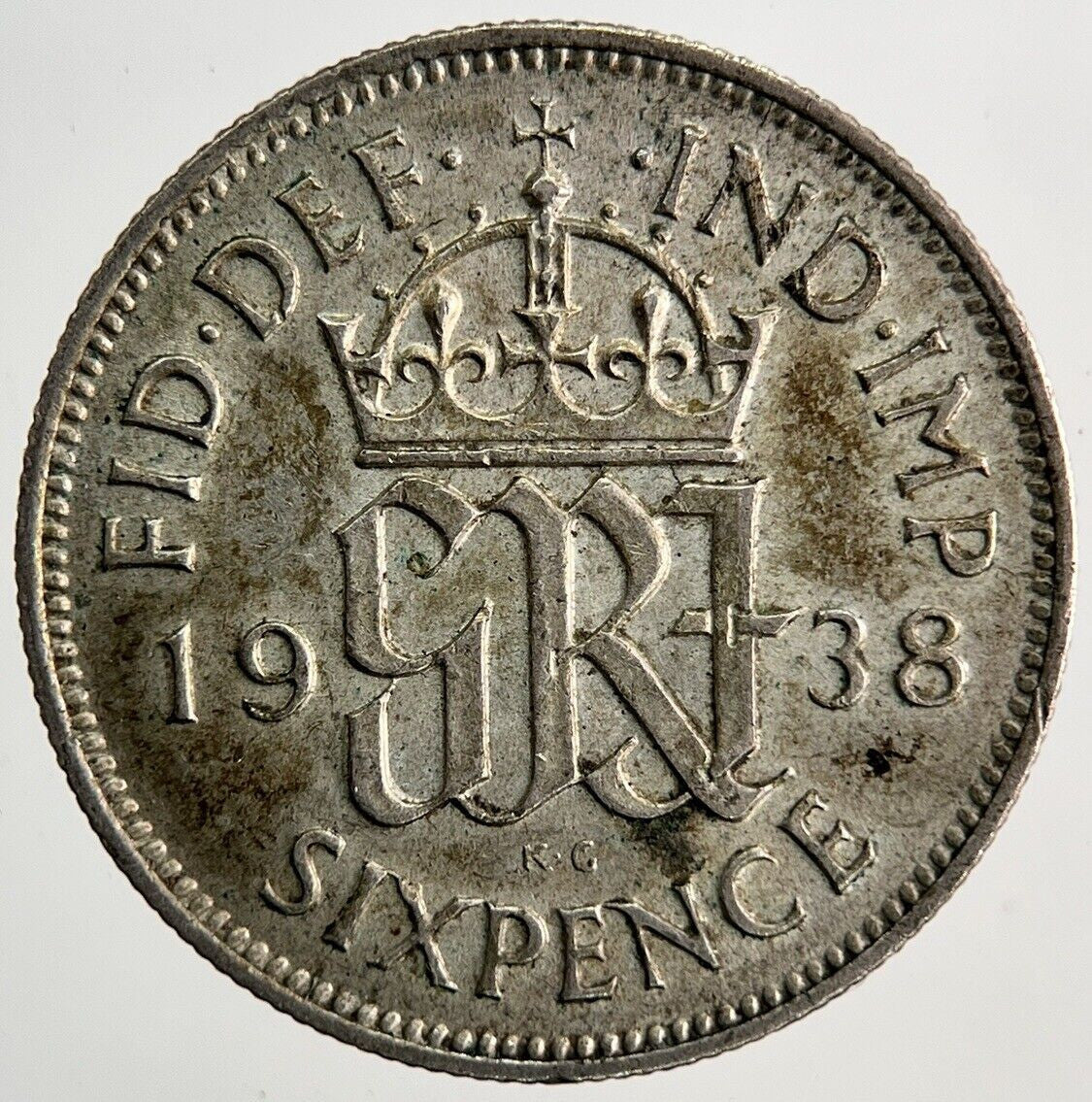 1938 George VI Sixpence Silver Coin | Fine Collectable Grade