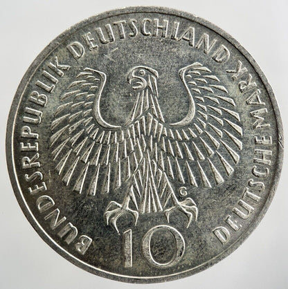 1972 - G 10 Mark Munich Olympics Silver Germany Coin | Collectable Grade | a677