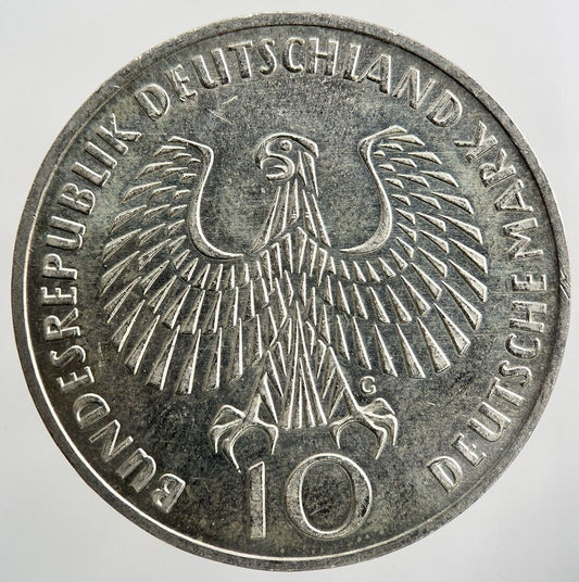 1972 - G 10 Mark Munich Olympics Silver Germany Coin | Collectable Grade | a677