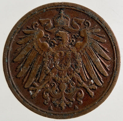 1913 Germany 1 Pfennig Coin | Fine Collectable Grade