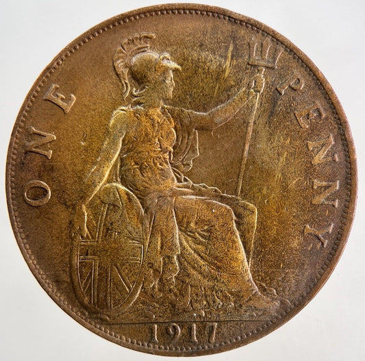1917 George V One Penny Coin | Fine Collectable Grade