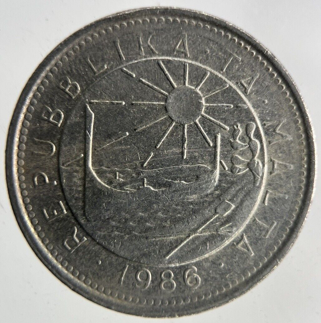 1986 Malta 10 Cents Coin | Fine Collectable Grade