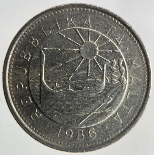 1986 Malta 10 Cents Coin | Fine Collectable Grade