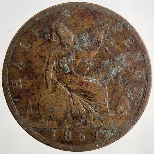 1861 Victoria Half - Penny Coin | Collectable Grade