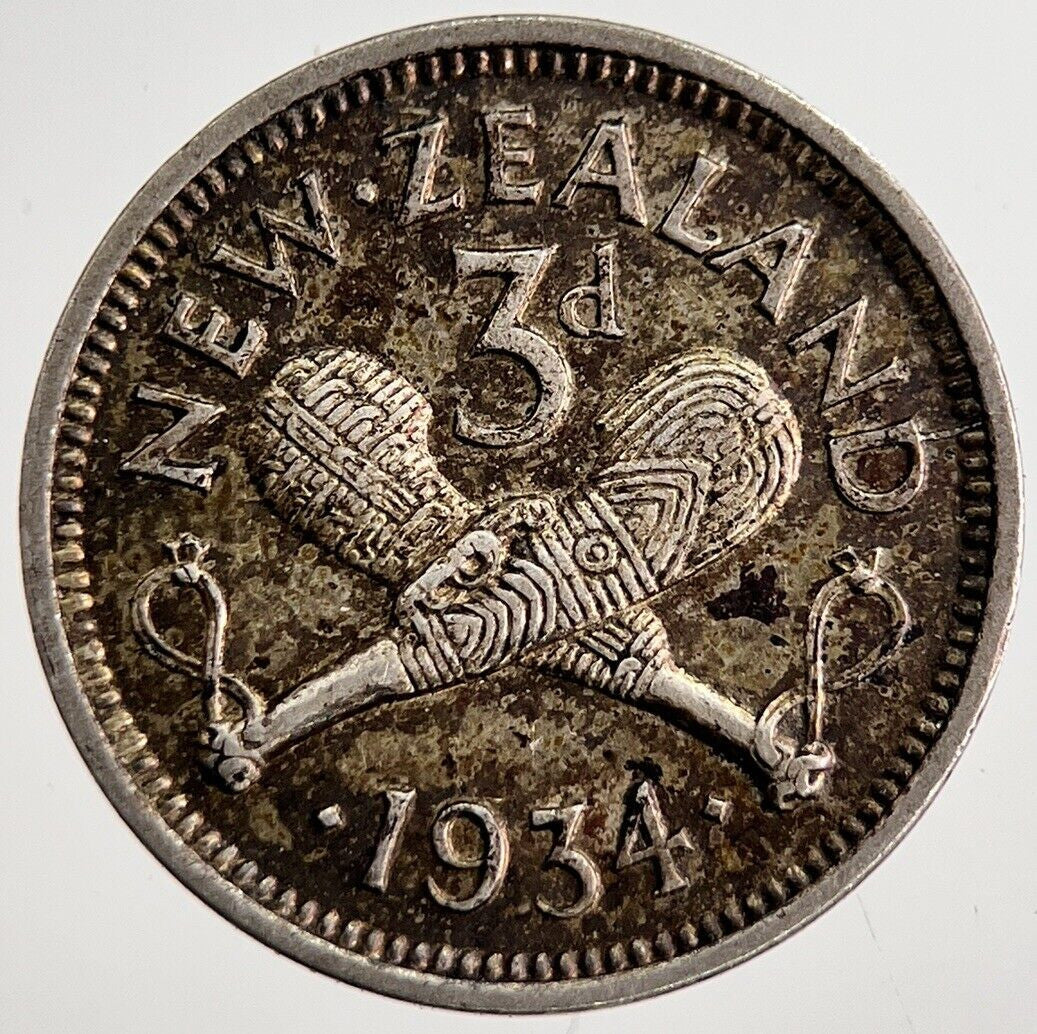 1934 New Zealand Threepence Silver Coin | Very High Grade | a8571