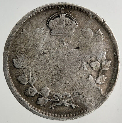 Canada 5 Cents Silver Coin | Fair Grade