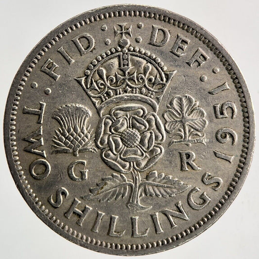 1951 George VI Florin Coin | Fine Collectable Grade