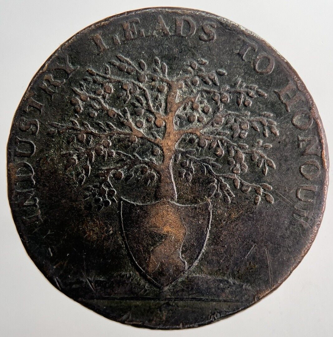 1796 Industry Leads To Honour Half-Penny Token Coin | Very High Grade | a6525
