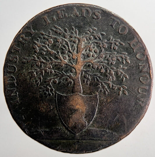 1796 Industry Leads To Honour Half-Penny Token Coin | Very High Grade | a6525