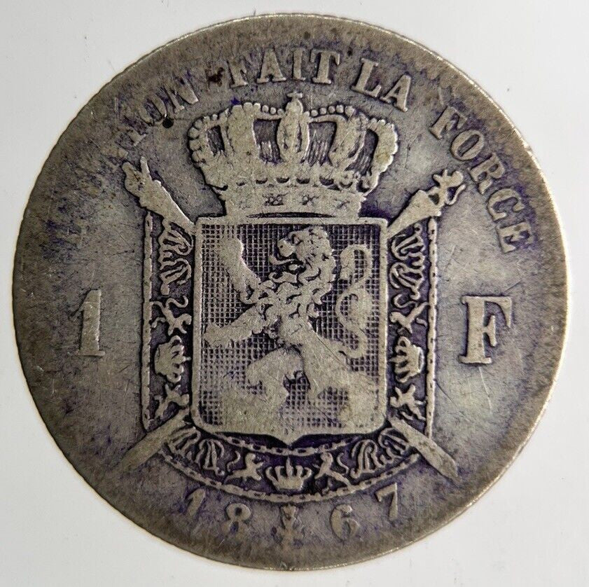1867 Belgium 1 Franc Silver Coin | Collectable Grade