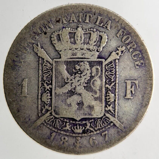 1867 Belgium 1 Franc Silver Coin | Collectable Grade