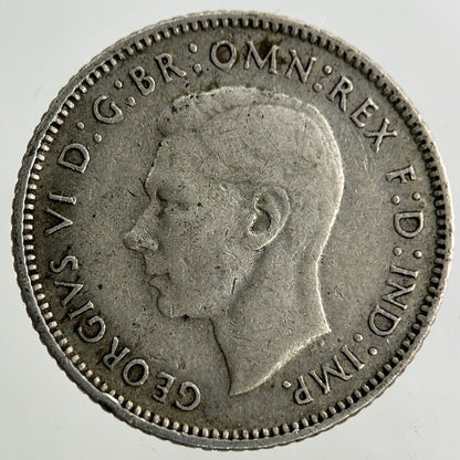 1943 - D Australia Sixpence Silver Coin | Fine Collectable Grade