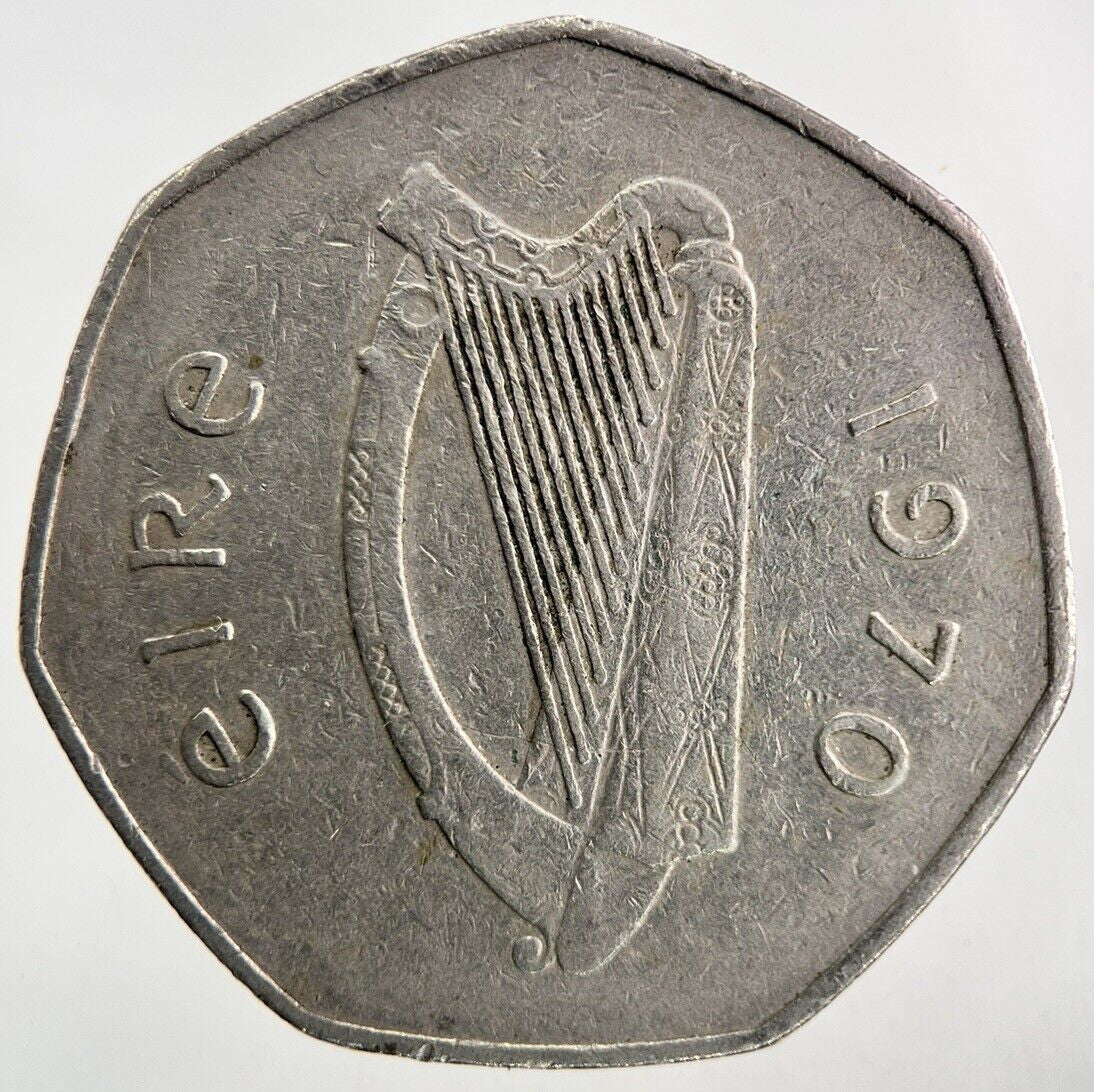 1970 Irish 50p Fifty - Pence Coin | Fine Collectable Grade