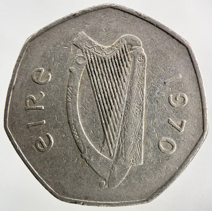 1970 Irish 50p Fifty - Pence Coin | Fine Collectable Grade