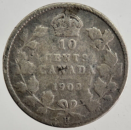1902 Canada 10 Cents Silver Coin | Collectable Grade | a8756