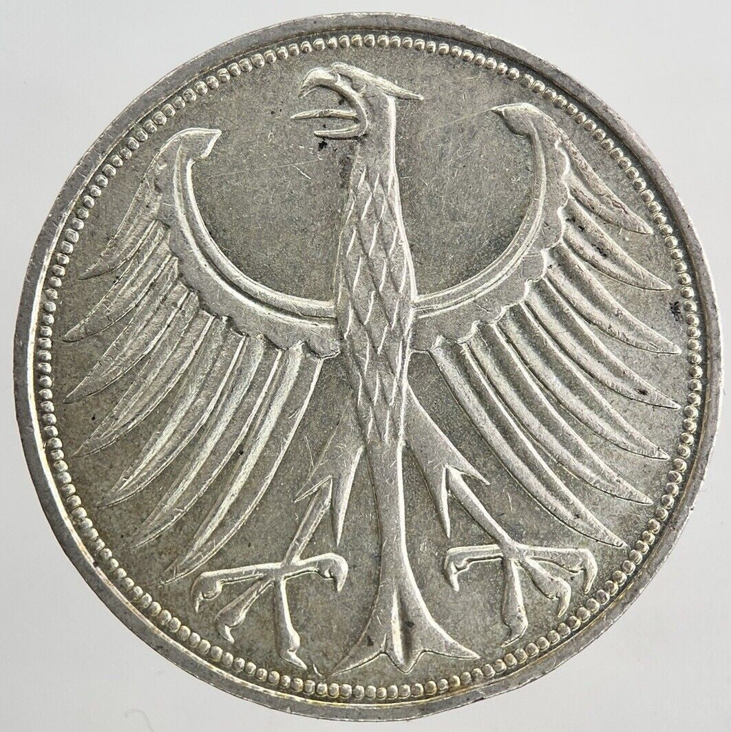 1971 - J Germany 5 Mark Silver Coin | Very High Grade