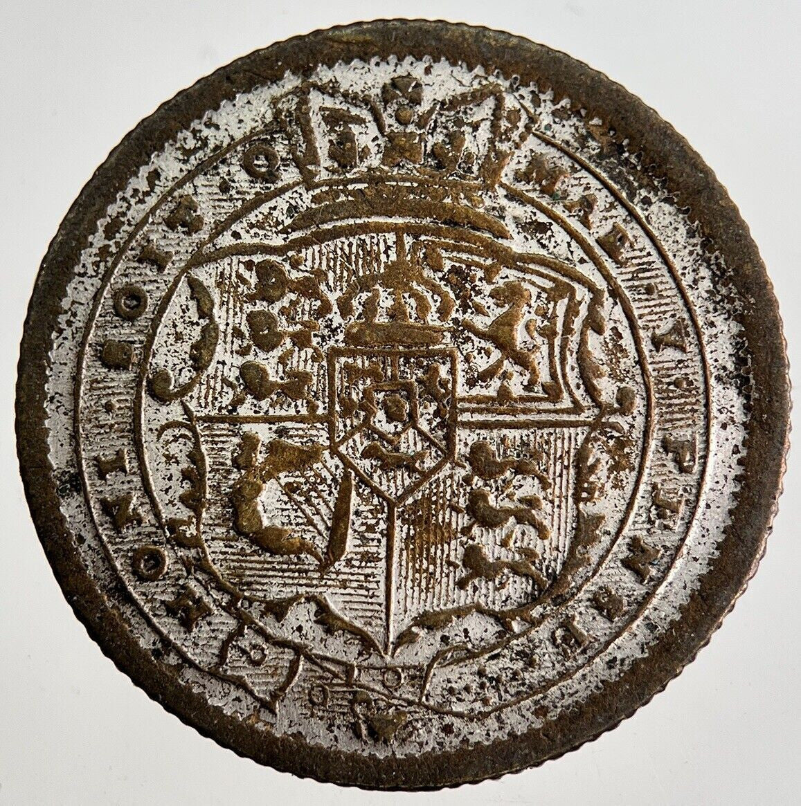 Old Forgery 1819 George III Shilling Coin | Fine Collectable Grade | a8763