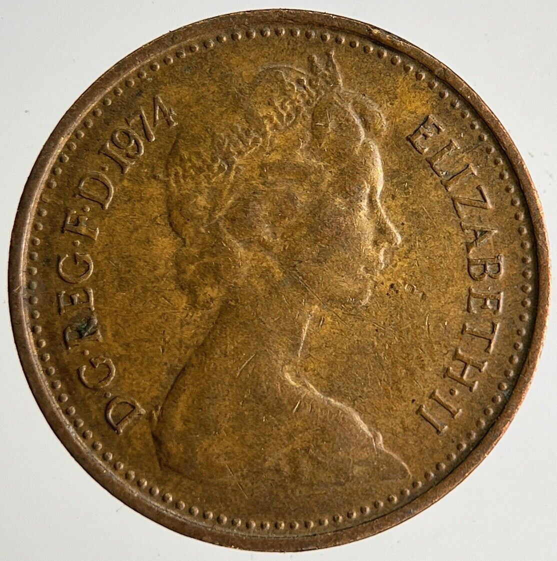 1974 Elizabeth II New 1/2 Half - Penny Coin | Very High Grade