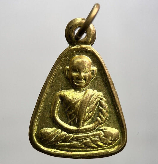 Thailand Old Thai Monk Necklace Charm Pendant Amulet | Height 2.1cm