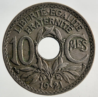 1921 France 10 Centimes Coin | Fine Collectable Grade