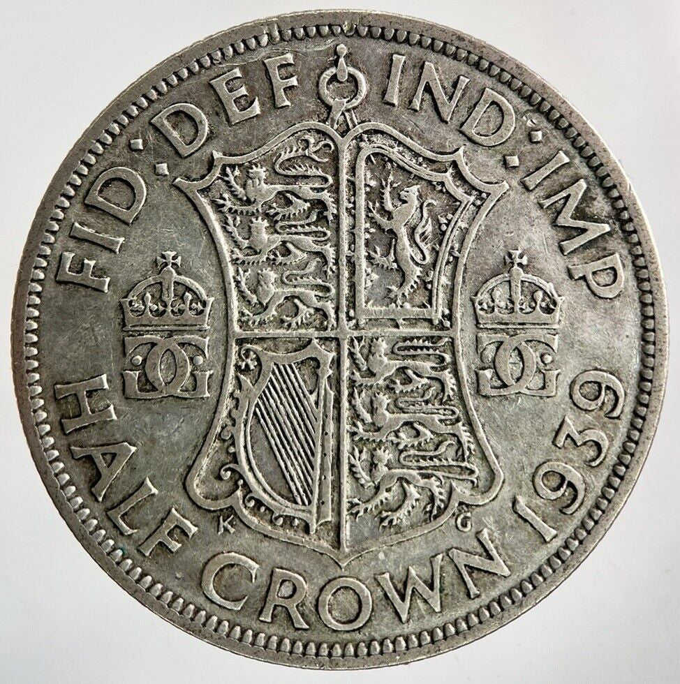 1939 George VI Half - Crown Silver Coin | Fine Collectable Grade