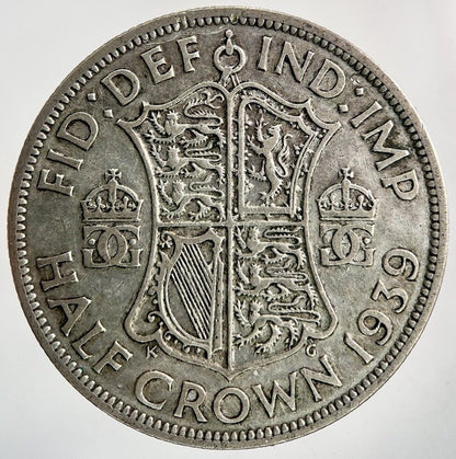 1939 George VI Half - Crown Silver Coin | Fine Collectable Grade