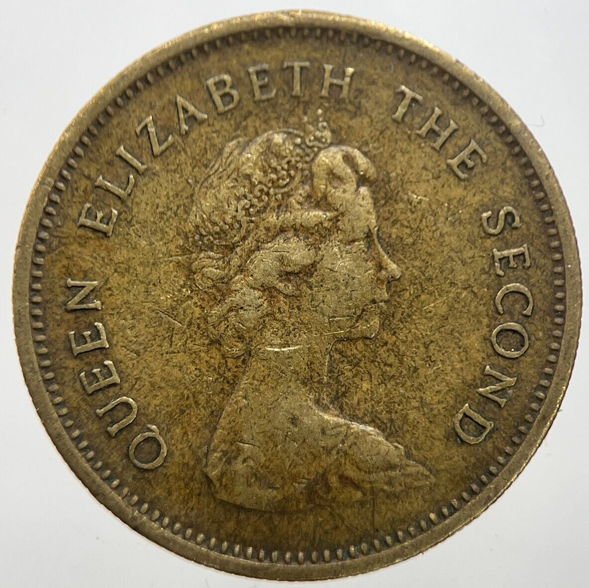 1977 Hong Kong 50 Fifty Cents Coin | Fine Collectable Grade | a7293