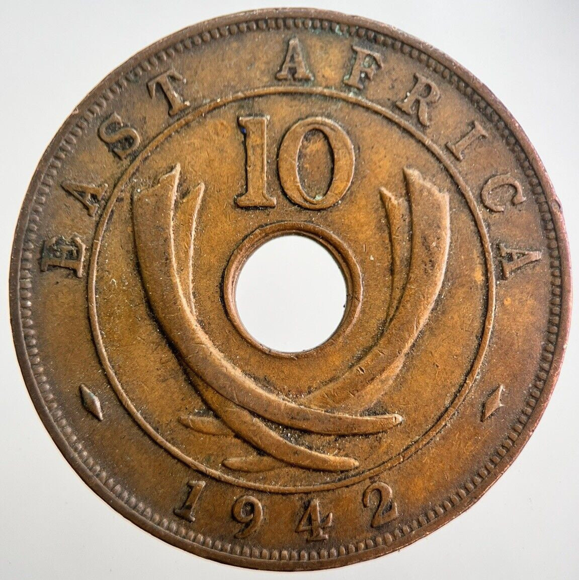 1942 East Africa 10 Cents Coin | Fine Collectable Grade | a7542