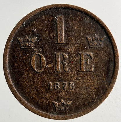1875 Sweden 1 Ore Coin | Fine Collectable Grade