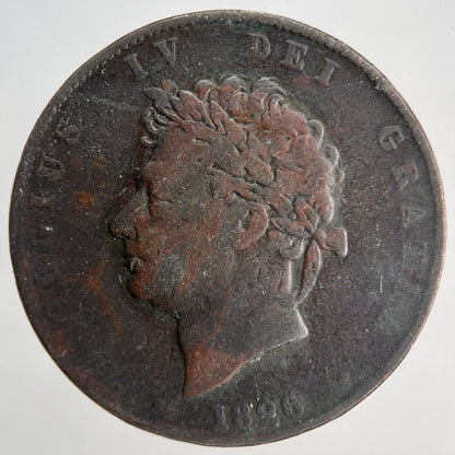 1826 George IV Half-Penny Coin | Fine Collectable Grade