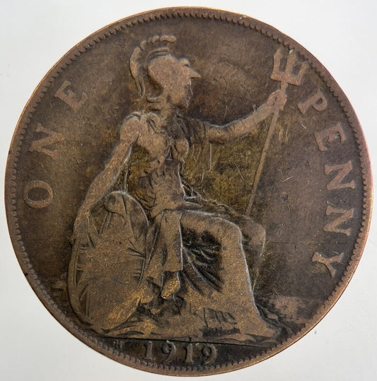 1919 - H George V One Penny Coin | Fine Collectable Grade