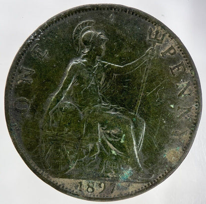 1897 Victoria One Penny Coin | Fine Collectable Grade