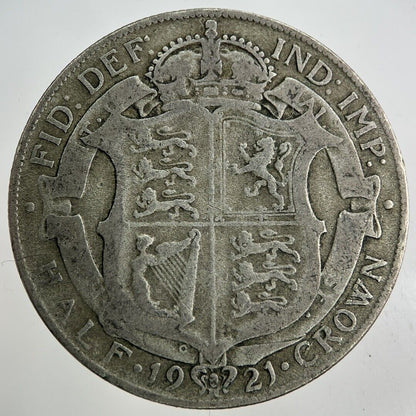 1921 George V Half - Crown Silver Coin | Fine Collectable Grade