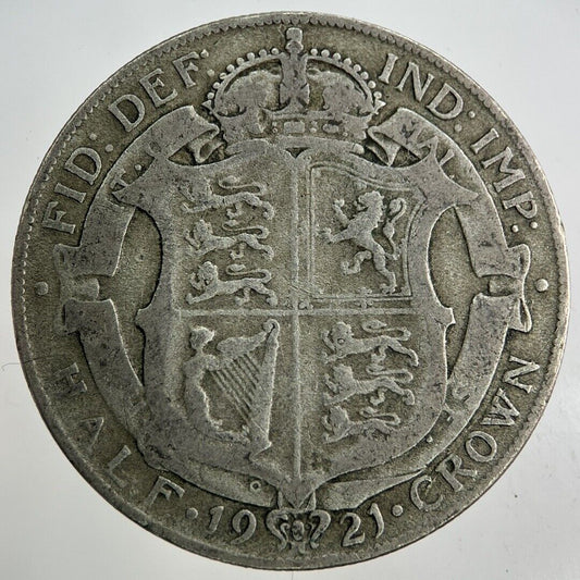 1921 George V Half - Crown Silver Coin | Fine Collectable Grade
