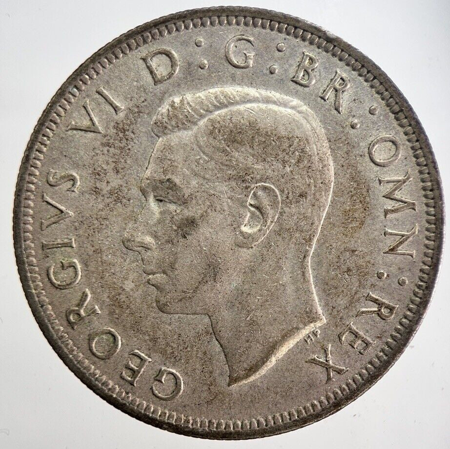 1942 George VI Half - Crown Silver Coin | Very Fine Grade | a6207