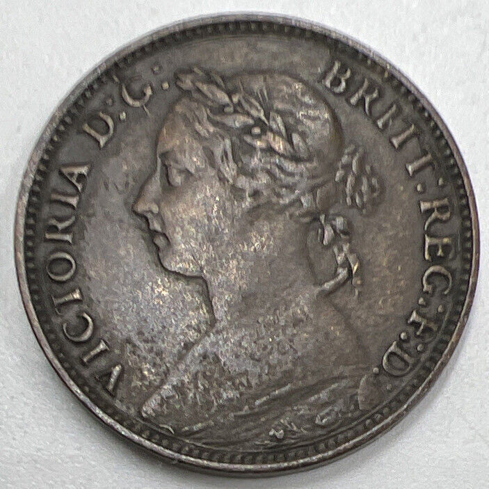 1893 Victoria Farthing | British Copper Coin | Collectable Grade | a995