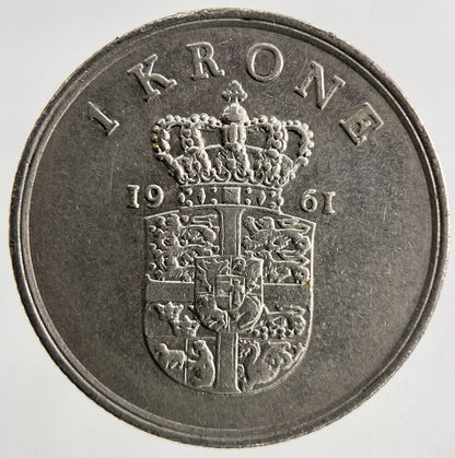 1961 Denmark 1 Kroner Coin | Fine Collectable Grade